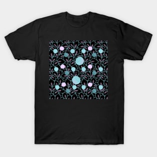 Aqua Pink Black Pattern T-Shirt